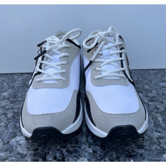 KARL LAGERFELD PARIS Coty Choupette Logo Sneakers Size 7 White Cat Patches - Picture 2 of 13